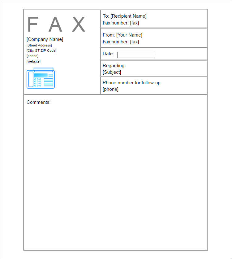 Business Fax Cover Sheet Document