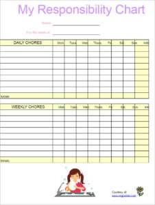 22+ Chore Chart Template Free PDF, Excel, Word Formats