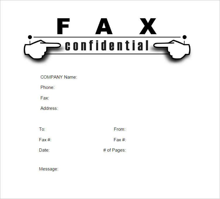Confidential Fax Cover Sheet Form