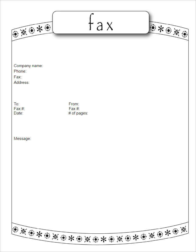 Cute Fax Cover Sheet Format