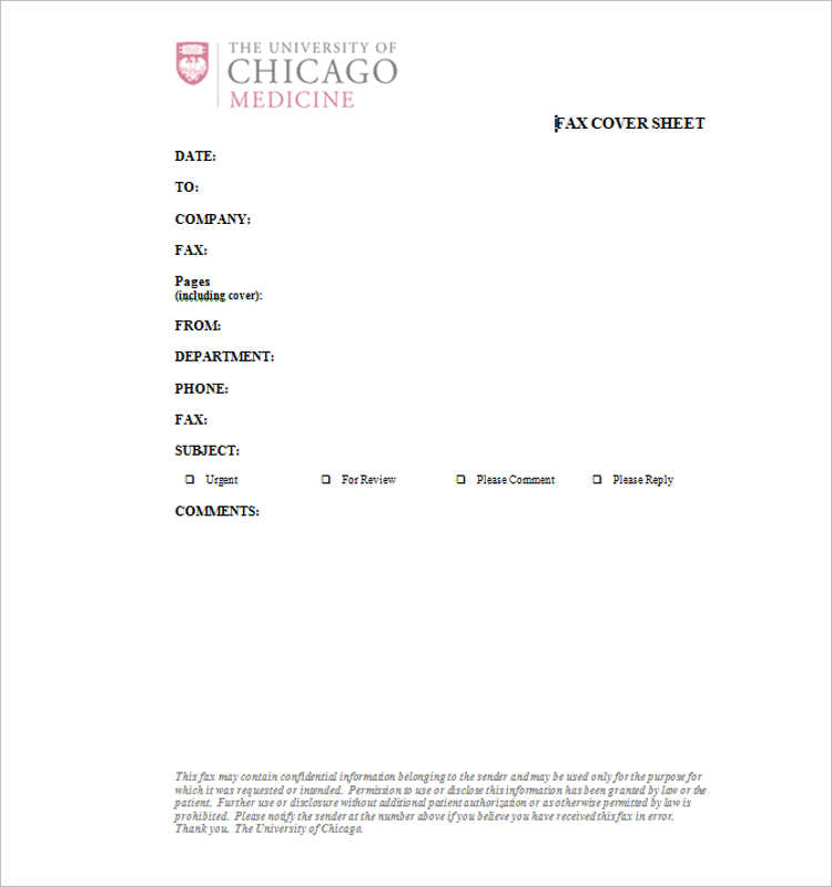 Downnload Printable Fax Cover Sheet PDF Word
