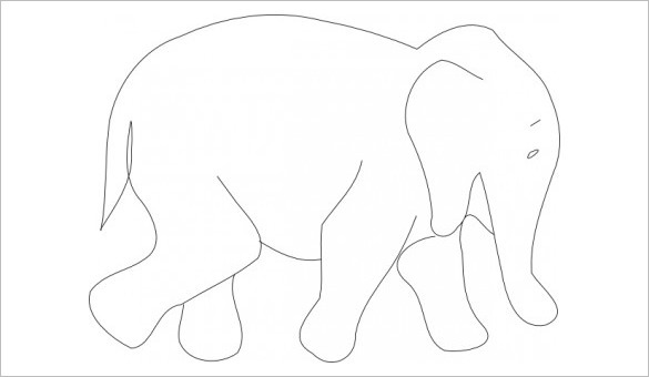 Elephant Body Outline Templates