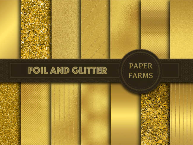 Foil & Glitter Gold Texture Design