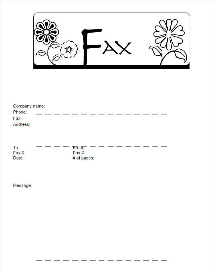 Funny Fax Cover Sheets Document