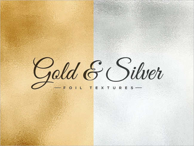 Gold & Silver Textute Design