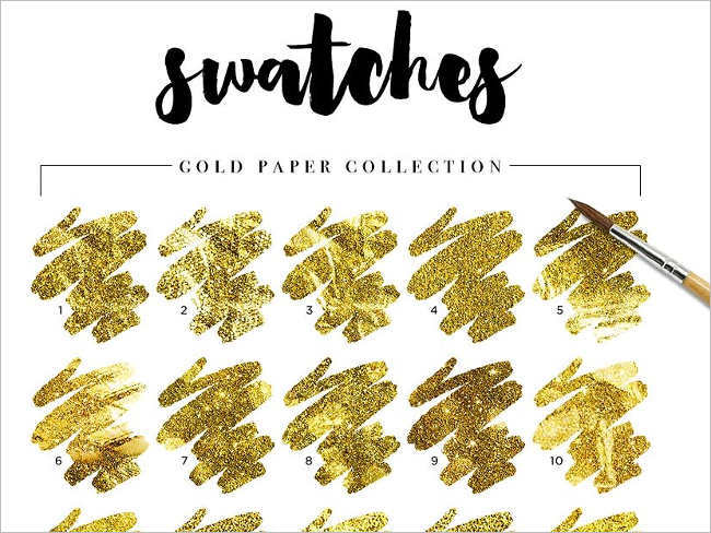 Gold Swatches Textures Designs
