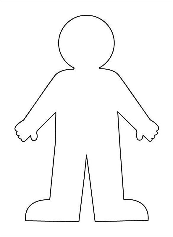 Kid Body Outline Templates