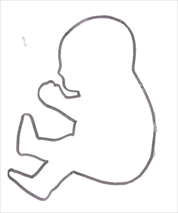 New Born Baby Body Outline Templates