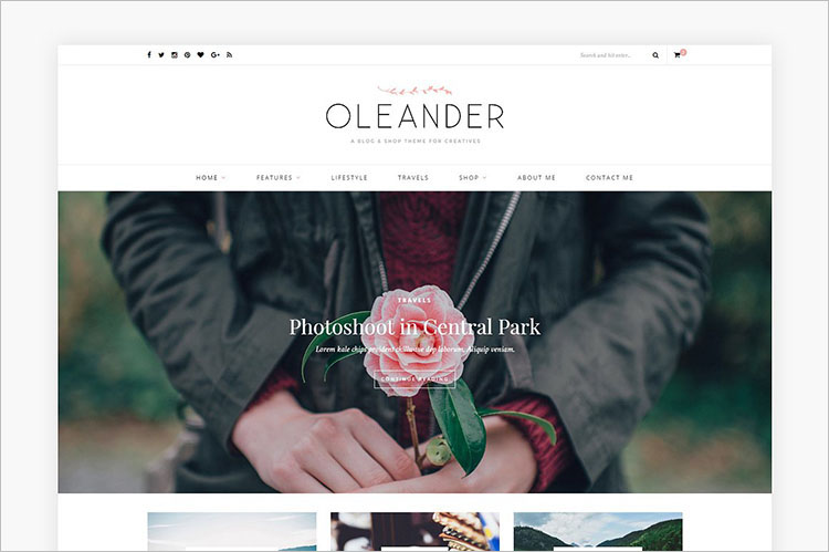 Oleander WordPress Theme Templates