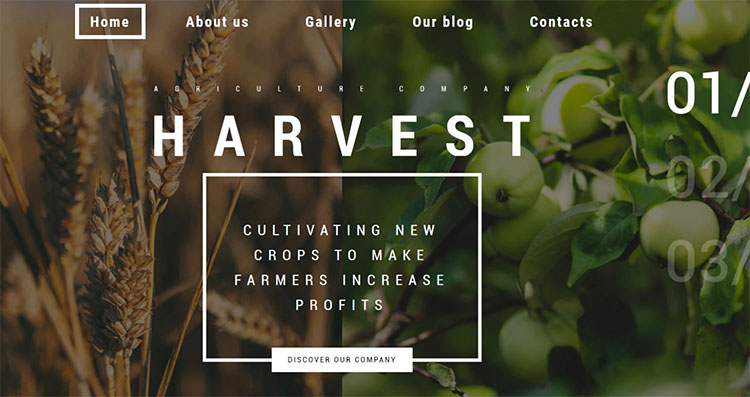 Parallax Agriculture Scrolling WordPress Theme