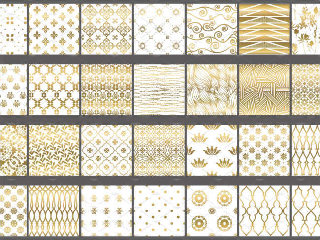 Polka Glitter Gold Patterns