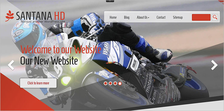 Responsive Motorcycle Shop WordPress Theme