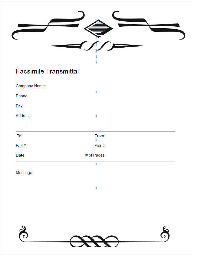 Simple Modern Fax Cover Sheet Word Doc