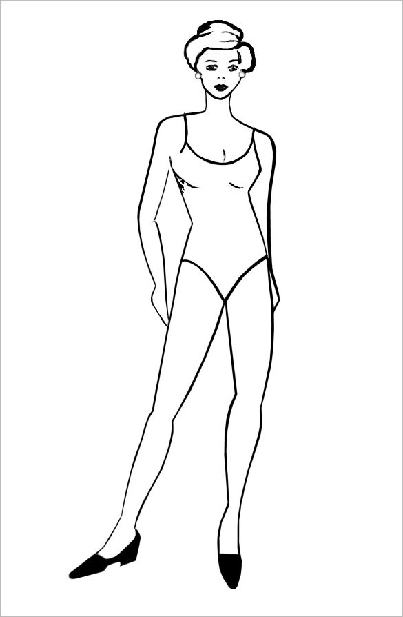 Woman Body Outline Templaes