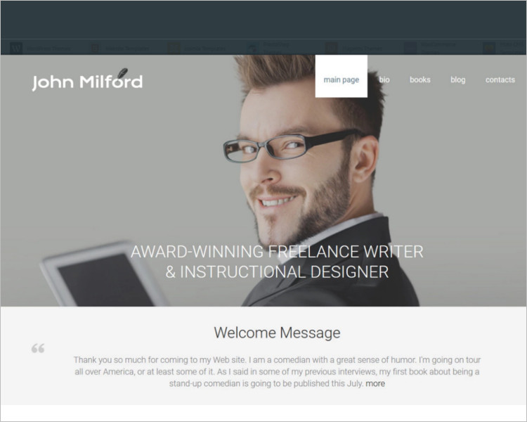 Author Bootstrap Template