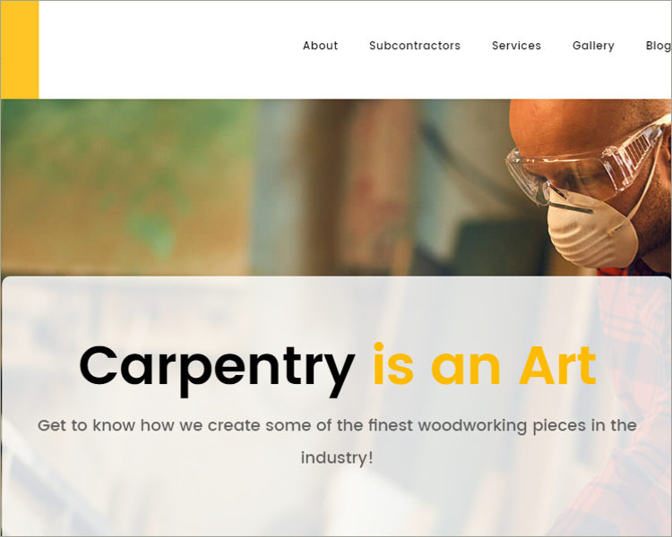 Carpenter & Handyman WordPress Theme