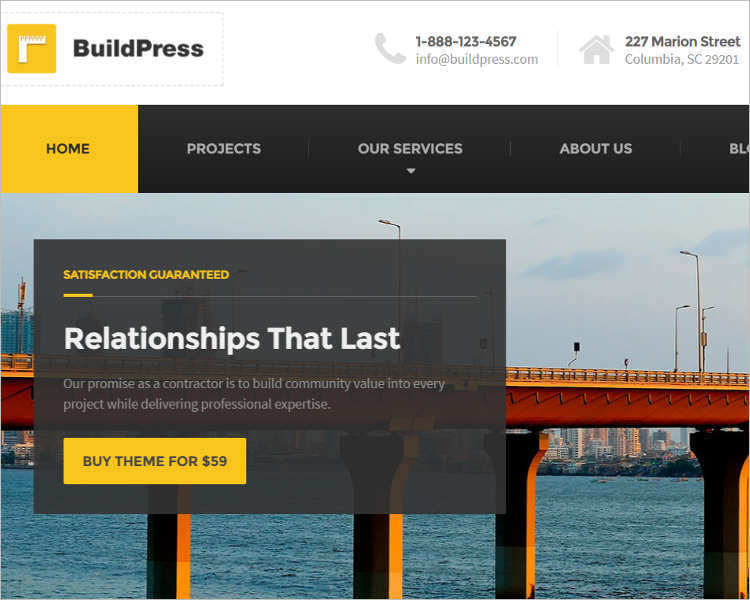 Construction Selling WordPress Theme