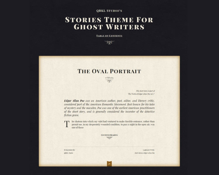 Creative Writer Bootstrap Template