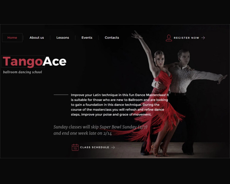 Dance Studio Bootstrape Website Template