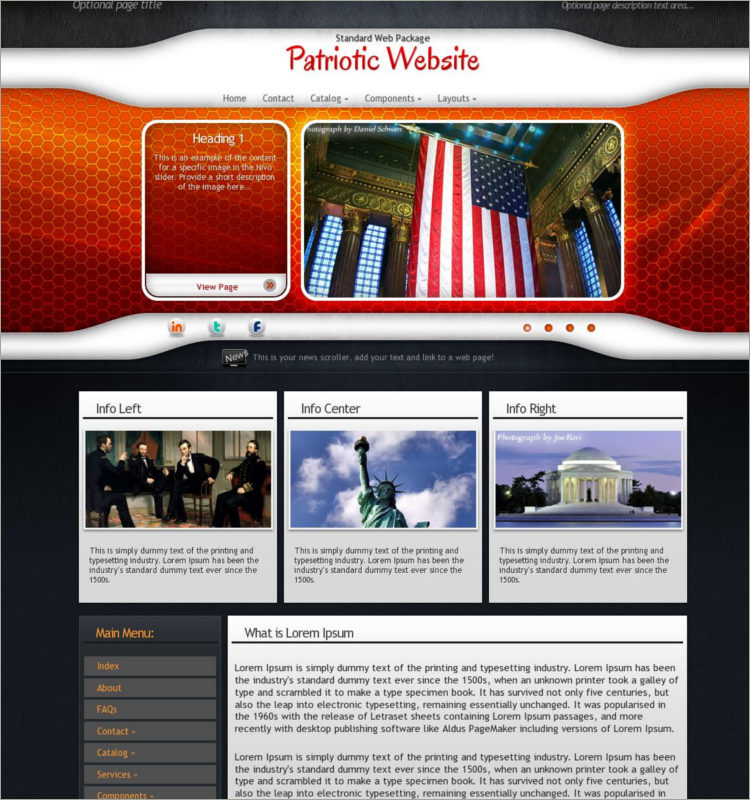 Download Patriotic WordPress Theme