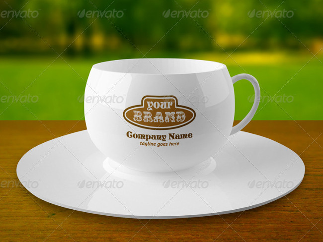 Elegant Coffee Cup PSD Mock-up
