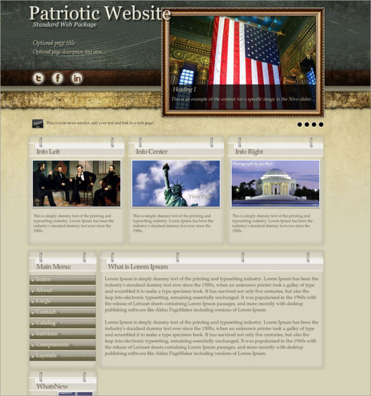 Evolution Patriotic WordPress Theme