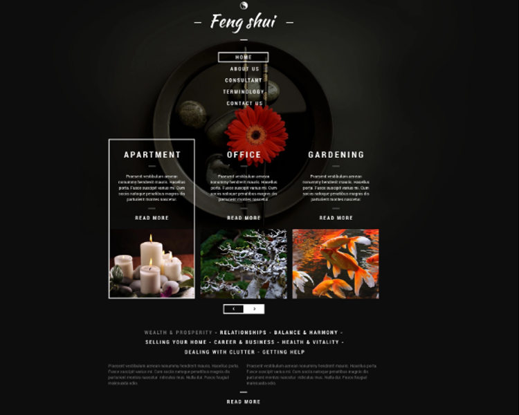 Feng Shui Responsive Website Theme