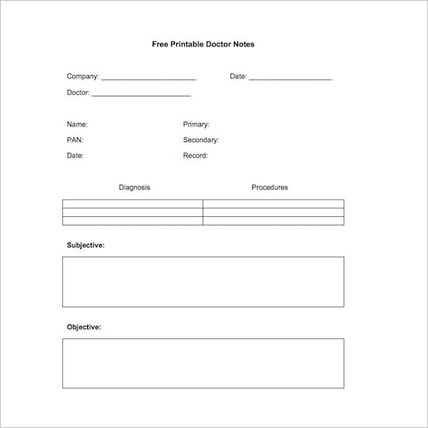 Free Printable Doctor Note Template