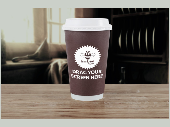 Fully Editable Cup of Coffee Mockup