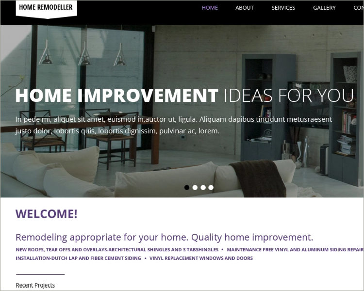 Home Remodeling Responsive Theme