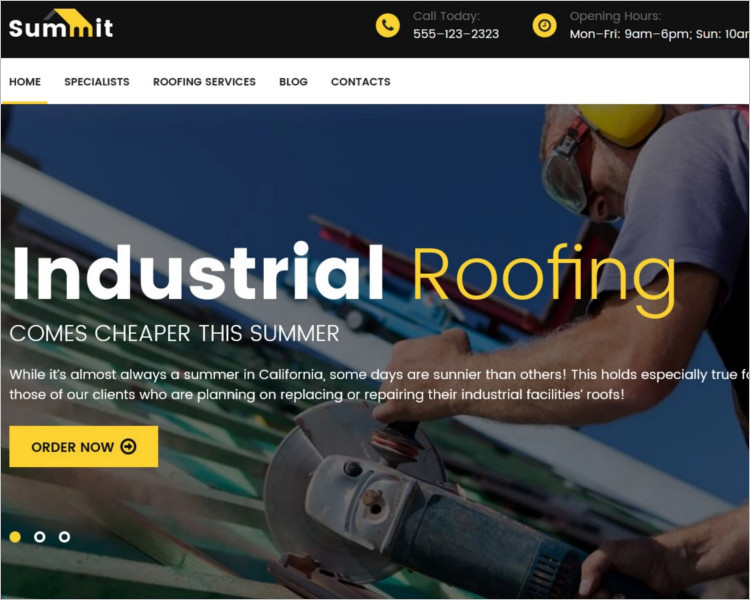 Industrial Roofing WordPress Theme