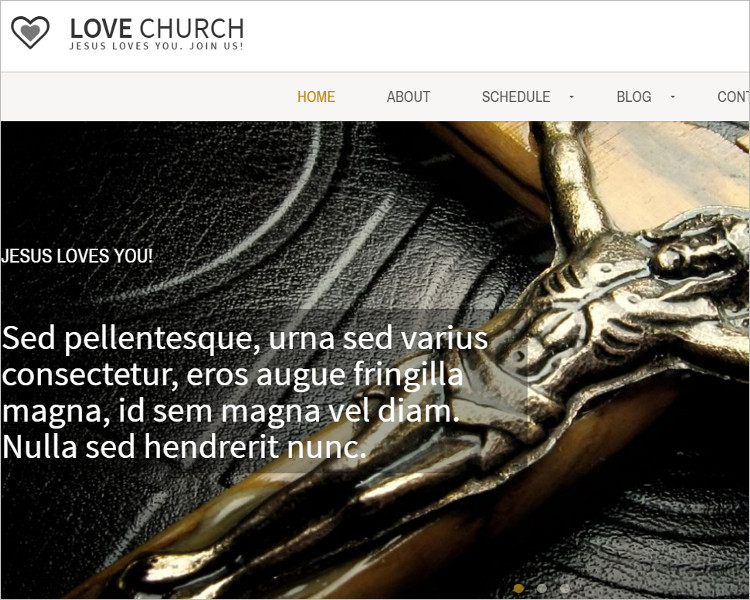 Modern Love Church Bootstrape Template