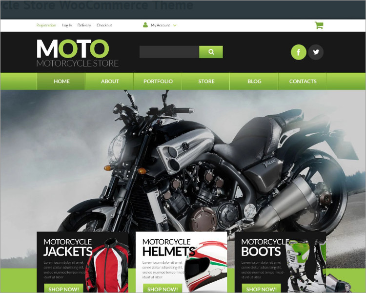 Moto Cycle Stor WordPress Templates