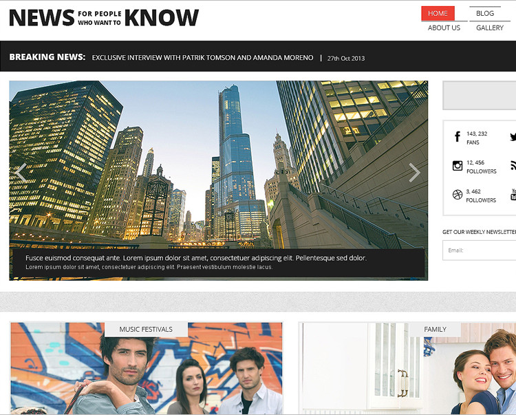 News Blog Website Themes & Templates