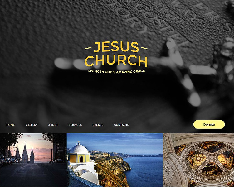 One Page Church Bootstrap Template