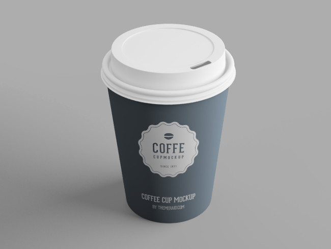 Psd smart object coffee cup mockup