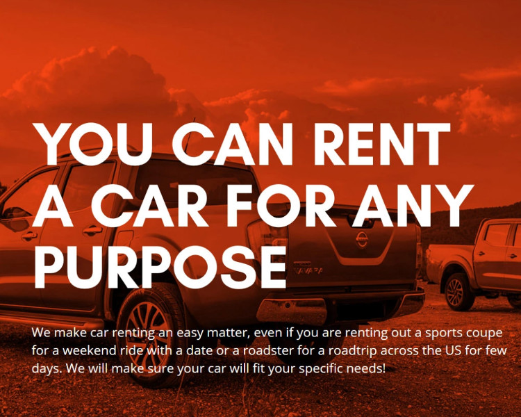 Rental Car Bootstrape Website Template