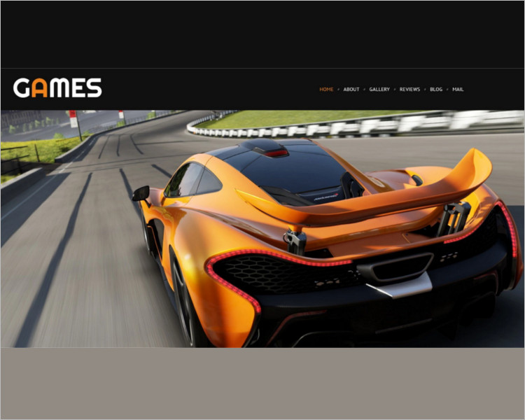 Responsive Game Bootstrap Template