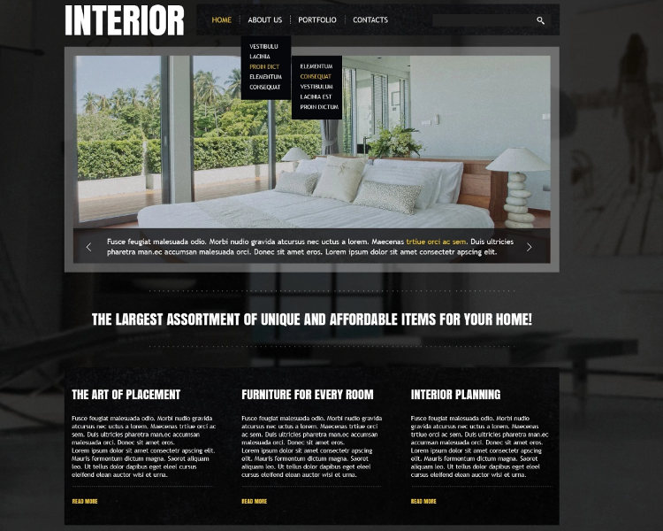 Responsive Interior Design Website Template