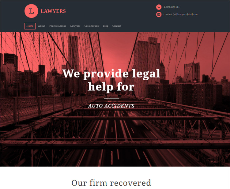 Responsive Law Firm WordPress templates