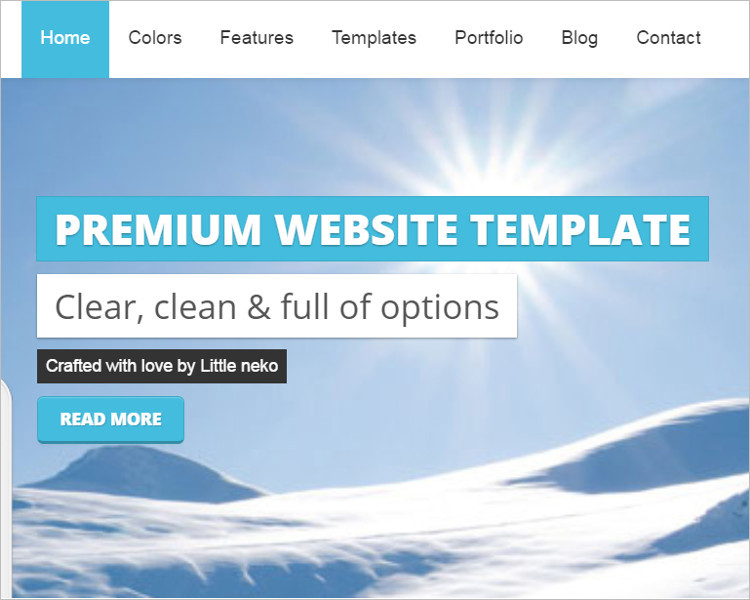 Responsive Snowflake Bootstrape Website Template