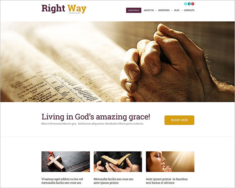 Simple Church Bootstrap Template