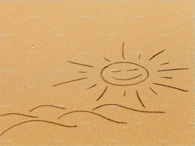 The sand of the beach Drawing