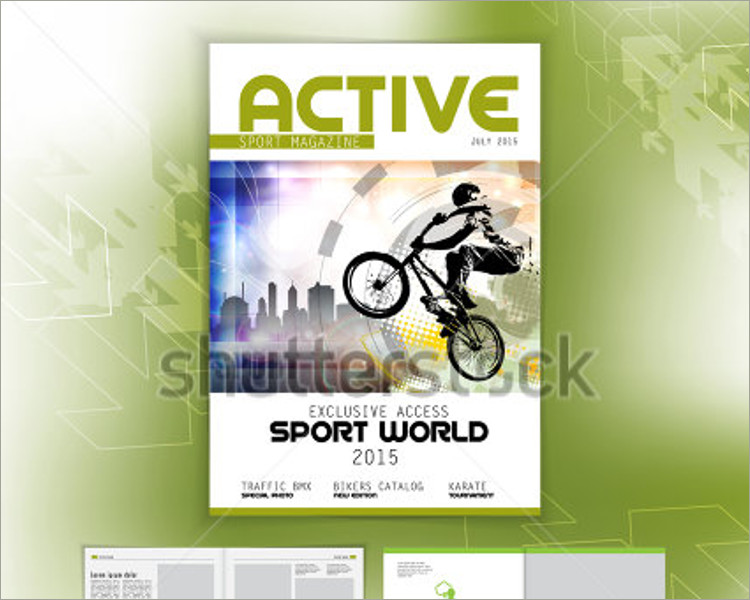 bike sports magazine template