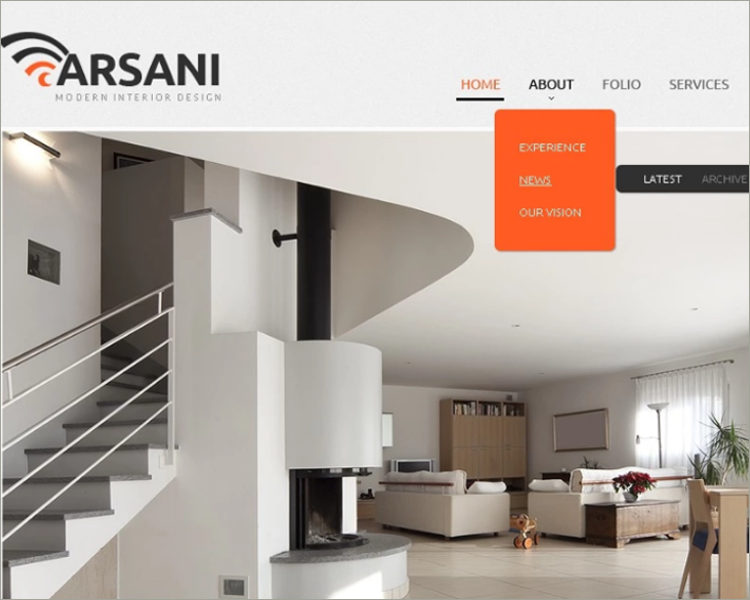 home Interior Design Website Template