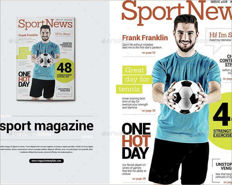 indesign sport magazine template