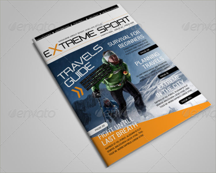 magazine template for extreme sports