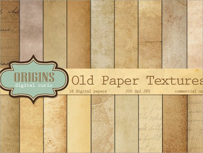 4 PSD Old Paper Grunge Textures