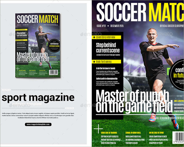 sports magazie template download