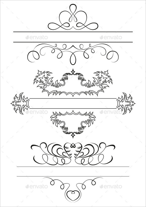 Calligraphic Elegant Set of a Framework for Your Ideas